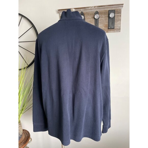 POLO BY RALPH LAUREN Men’s Blue Mock Neck Zip Pullover Sweatshirt Size XL - Picture 3 of 9
